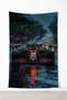 F-1 Racing Wall Covering– High-Quality Fabric, Gamer Room Decor Tapestry Wall Rug Si - 3