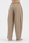 Women's Balloon Fit Pants with Snap Detail Design - 4