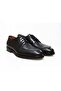 Black Color Lace-Up Genuine Leather Men's Shoes