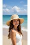 Women's Beige Sun Protection Hat |   Summer Stylish Model - 2