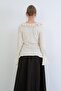 Ecru V-Neck Flounce Spanish Sleeve Ruffle Blouse Alc-X15430 - 8