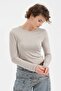 Women's Sheer Look Long Sleeve Design Blouse - 2