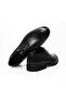 Black Color Lace-Up Genuine Leather Men's Shoes - 2