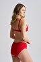 Women's Nadia Covered Wired Bikini Set Red Thin Ribbed - 4