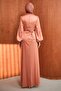 Taba Balloon Sleeve Satin Evening Dress - 5
