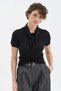 Women's Wool Piece Knitwear Scarf Detailed Design Short Sleeve Blouse