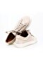 Beige Color Lace-Up Genuine De Leather Ue Suede Closet-Up Shoes - 2
