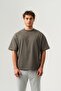 تي شيرت رجالي 100% قطن Oversize Basic ذو ياقة دائرية
