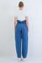 Blue High Waist Detailed Balloon Cut Jean Trousers Alc-X15436 - 6