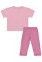 Girl's Butterfly Embroidered Set for Ages 6-9 - Pink - 4