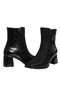 Black Suede Women's Heeled Boots - 3