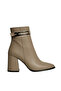 Mink Leather Women's Heeled Boots