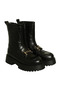 Black Leather Buckle Detailed Women's Boots - 2