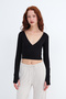 Tie-Back Long Sleeve Blouse B1892 - 2