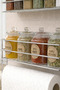Adhesive Spice Rack Set of 2 Metal Paper Towel Holder Chrome Spice Stand Kitchen Shelf Organizer Chrome - 5