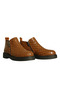Tan Print Leather Zippered Women's Daily Boots - 2