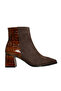 Brown Leather Women's Heeled Boots
