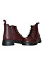 Burgundy Leather Women's Lace-Up Boot - 3