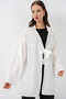 Women's Casual Lace-Up Kimono 5981 - White