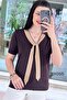 Collar Detail Mercerized Knitwear Blouse 6Y055 - 3