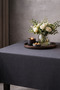 Linen Textured Dertsiz Tablecloth Economic Elegant for Kitchen and Living Room Anthracite Gray - 2