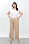 Women's Full Elastic Waist Loose Pants in Wide-Leg Size
