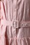 Women's Embroidered Patterned K Belt İ Mini Shirt Dress Powder Pink - 4