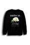 Erzincan 24 Tulum Peyniri Girlevik Şehir Printed Unisex %100 Cotton Black Crew Neck Sweatshirt