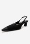 Hilda Black Matte Toe Cap Women's Block Heeled Shoes - 6
