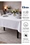 Linen Textured Dertsiz Tablecloth Economic Elegant for the Kitchen and Living Room White - 8