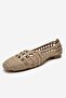 Elvaris Beige Knitted Patterned Women's Ballet Flats Shoes - 6