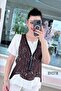 Lace Piece Short Sleeve Zipper Suit 6Y078