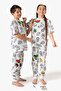 Girls-Boys Kids Paintable Fun Short-Sleeved Top and Bottom Pajama Set (with Paint Markers)