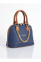 Original Justpolo Small Size 2-Compartment Embossed Leather Gold Chain Women's Shoulder Bag 4076 - 5