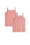 Girls' Tank Top with Double Rope Straps, Ages 2-11, Salmon