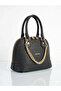 Original Justpolo Small Size 2-Compartment Embossed Leather Gold Chain Women's Shoulder Bag 4076 - 2