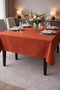 Linen Textured Dertsiz Tablecloth Economic Elegant Kremi̇t for Kitchen and Living Room