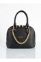 Original Justpolo Small Size 2-Compartment Embossed Leather Gold Chain Women's Shoulder Bag 4076