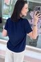 Glittery Brioche Knit Knitted Knitwear Blouse 6Y062 - 3