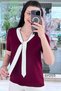 Collar Detail Mercerized Knitwear Blouse 6Y055 - 3