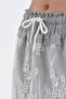 Women's Two-Piece Skirt and Sweatshirt D Lace Detailed Design Set - 8