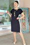 Modal Fabric Paneled Dress 6Y077