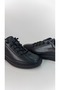 Genuine Leather Men's Sneakers – PU Sole Rubber Laced Black Casual Sports Shoes - 8