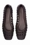 Women's Knitted Ballet Flats Square Toe Casual Shoes Alstro Brown - 4