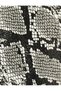 Flared Cut Snake Patterned Midi Satin Skirt - 4