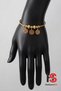 Flower of Life Detailed Gold Steel Mesh Handcuff Bracelet - 4