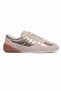 Women's Suede Sneakers Gold Metallic Detailed Casual Sports Shoes Telora Beige Gold - 2