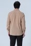 Big Size 100% Cotton Sile Fabric Relaxed Beige Men's Shirt - 3