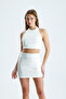 Mini Size Lined Sequin Skirt |   Etk36695 White - 3