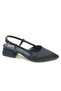 Mehtap Open Back Bow Detail Classic Women's Heeled Shoes Black-Satin - 5